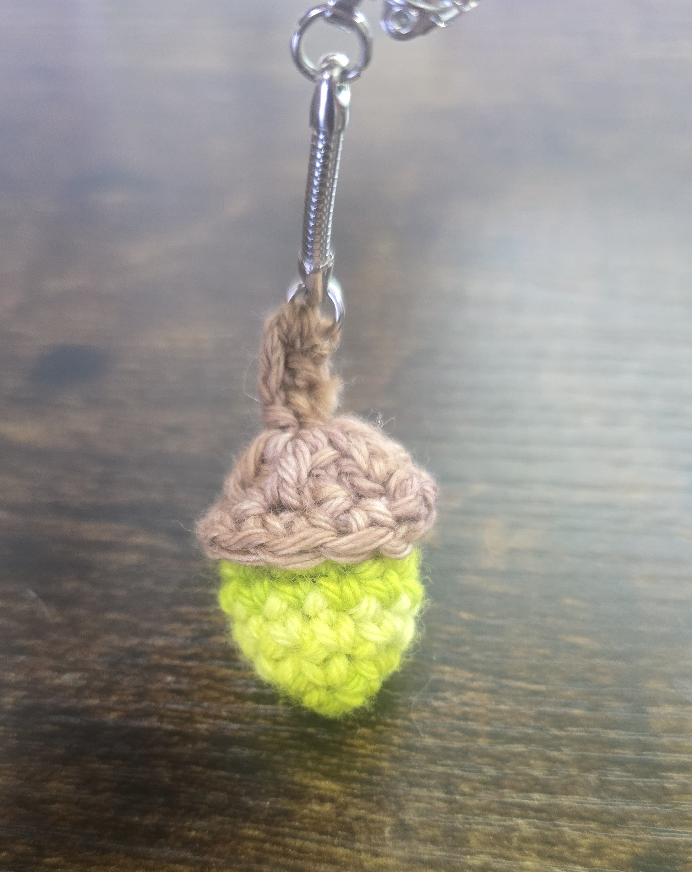 Green Acorn Keychain