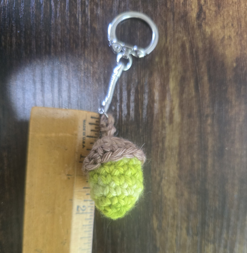 Green Acorn Keychain