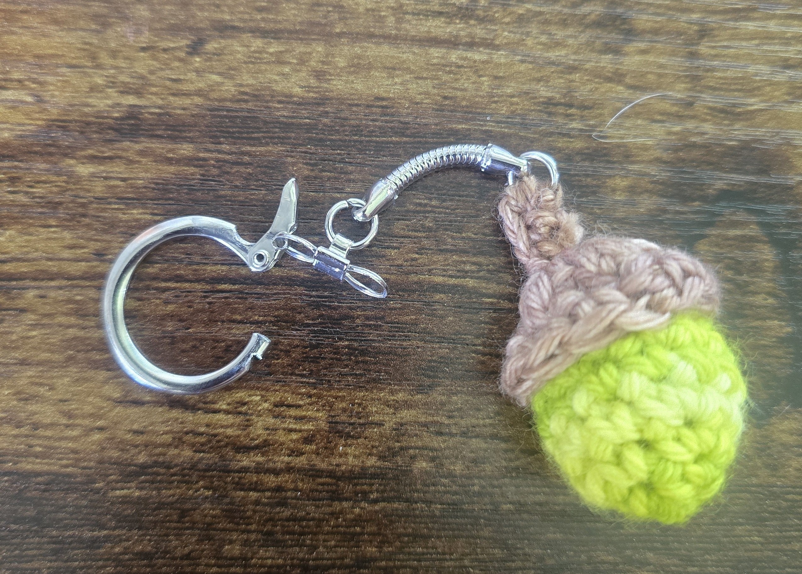 Green Acorn Keychain
