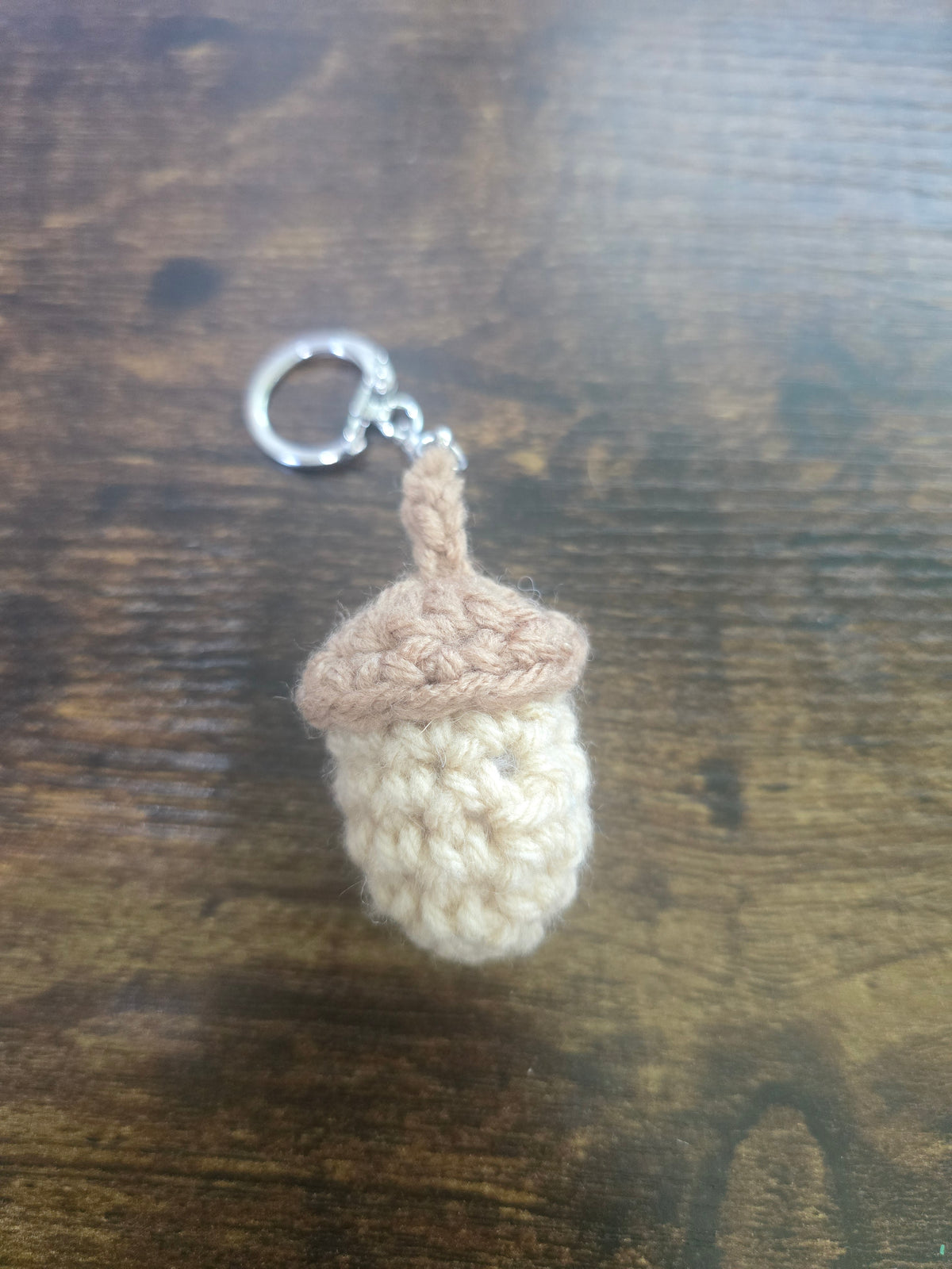 Tan Acorn Keychain