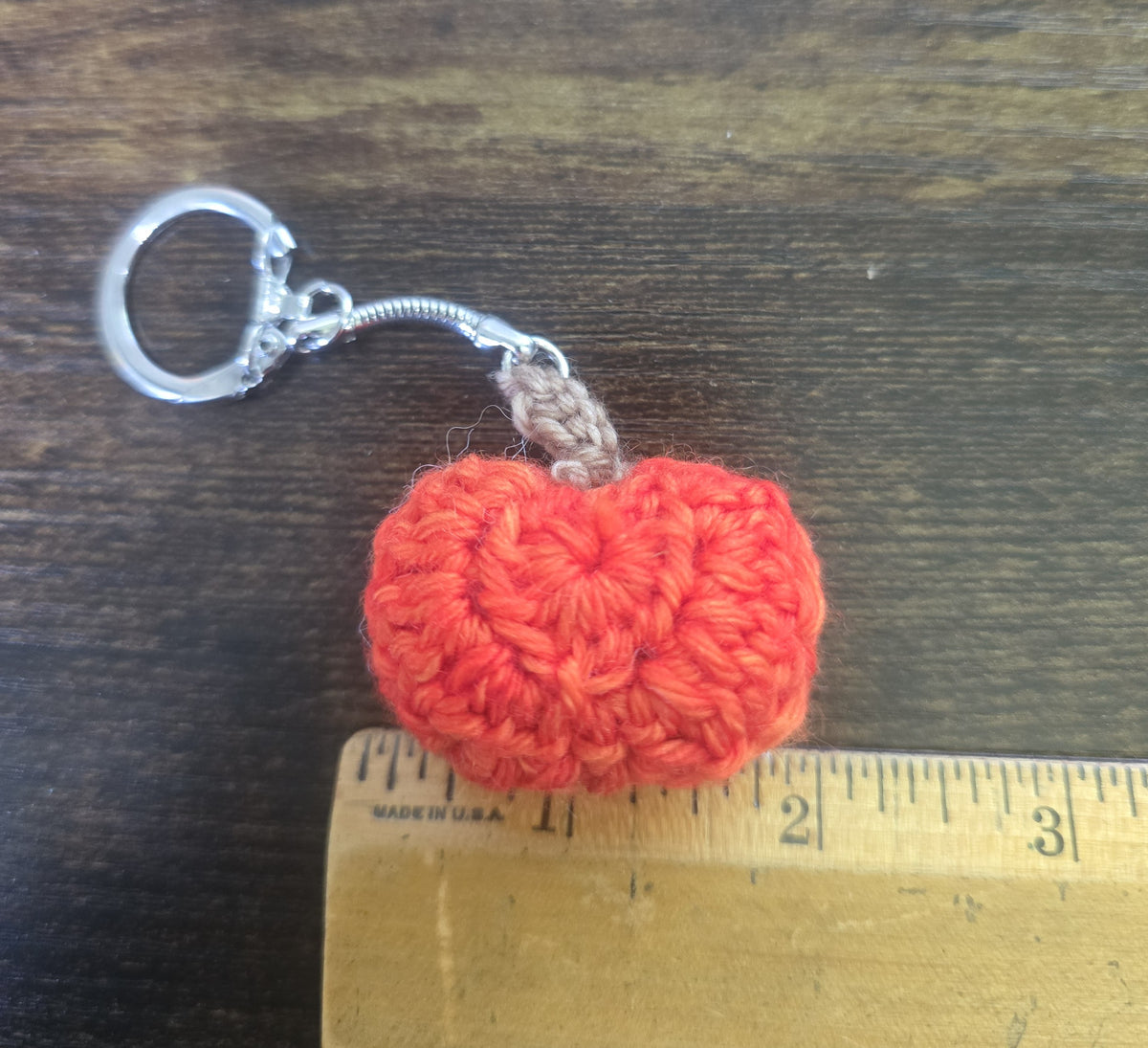 Bright Orange Pumpkin Keychain