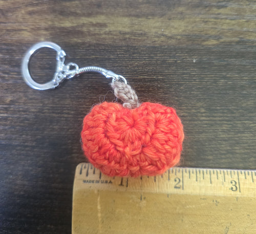 Bright Orange Pumpkin Keychain