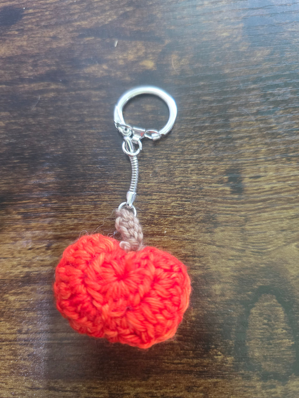 Bright Orange Pumpkin Keychain