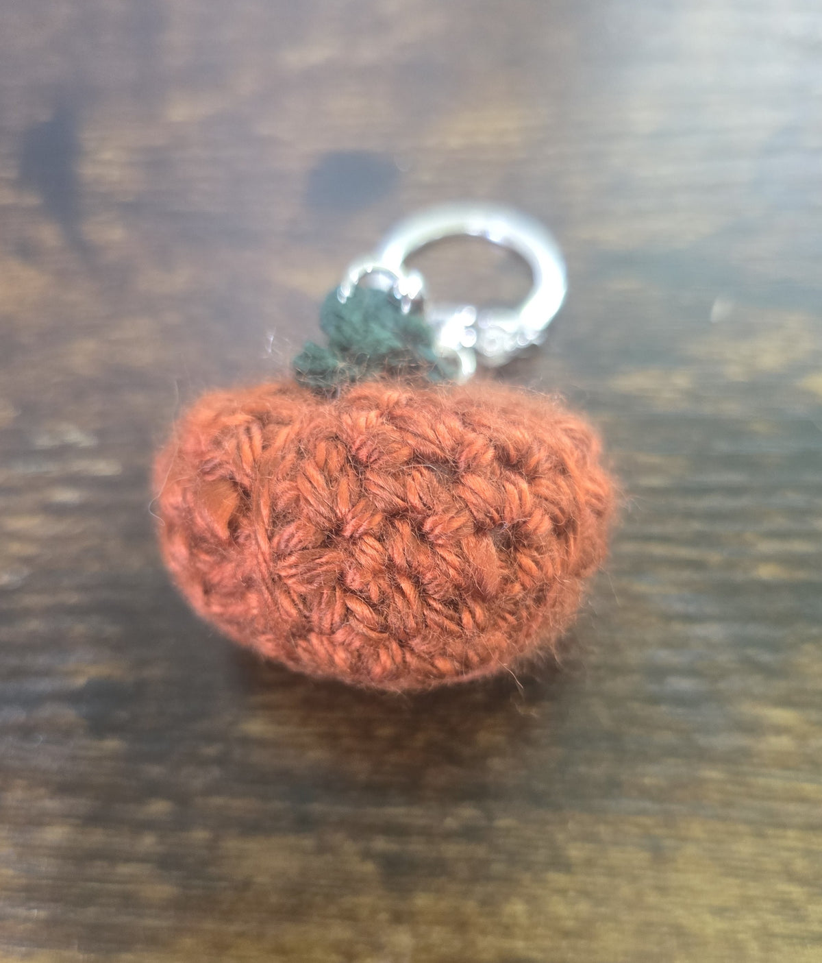 Rust Orange Pumpkin Keychain