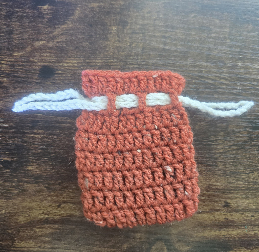Rustic Brown Drawstring Pouch (Small)