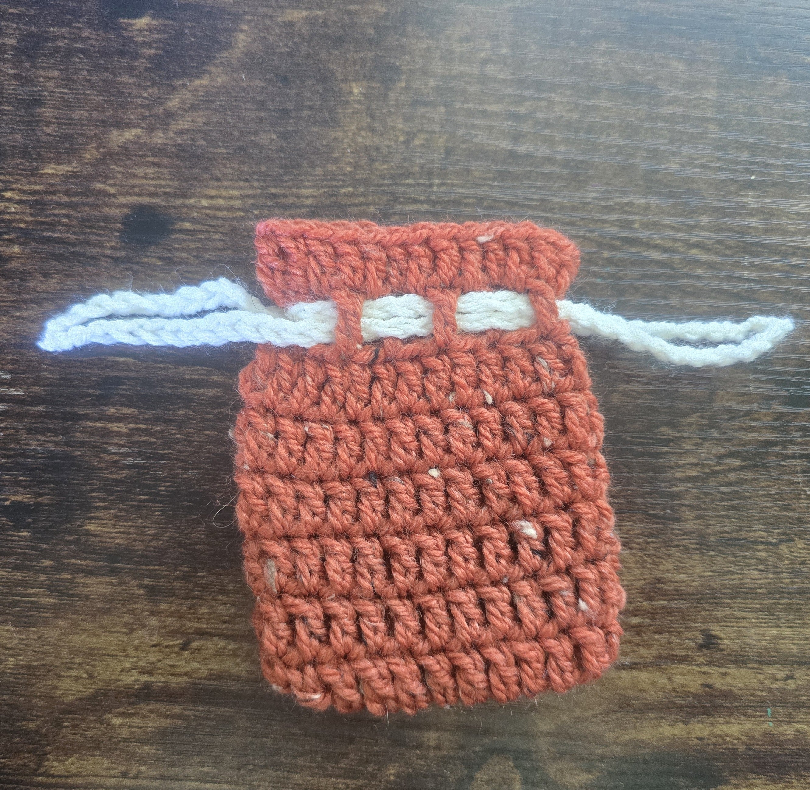 Rustic Brown Drawstring Pouch (Small)
