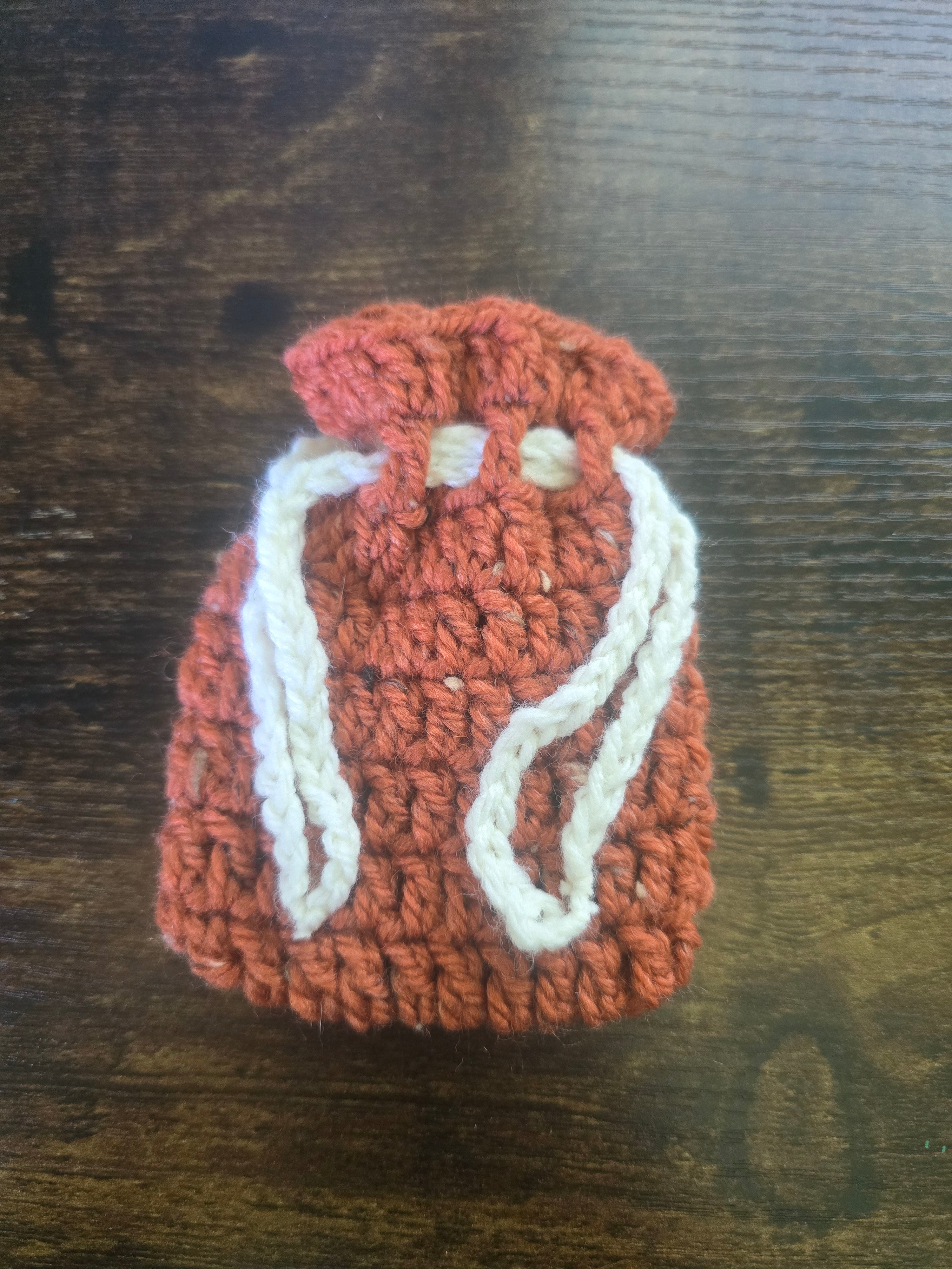 Rustic Brown Drawstring Pouch (Small)