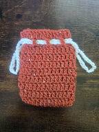 Rust Orange  Drawstring Pouch (Medium)