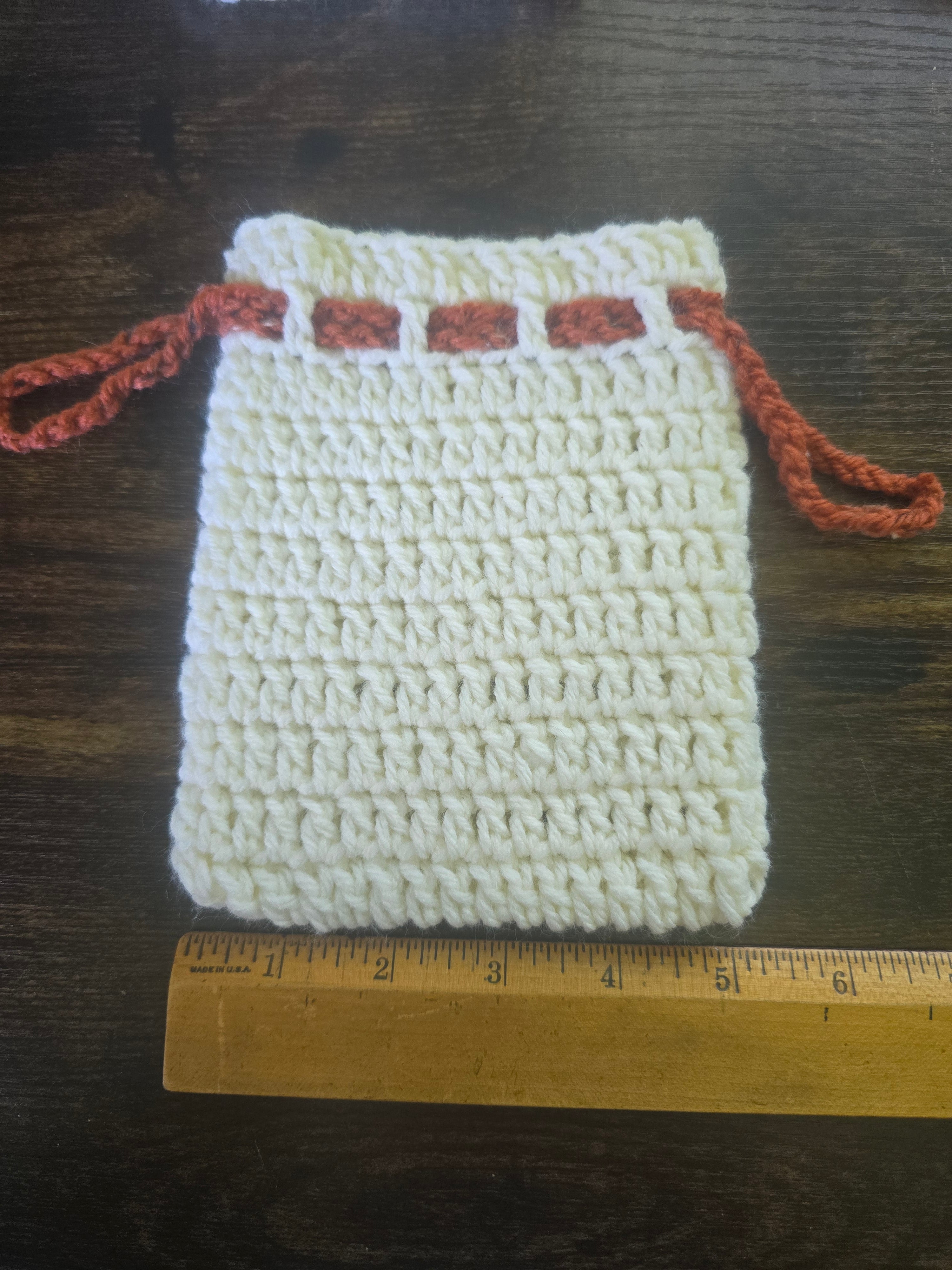 White Drawstring Pouch (Large)