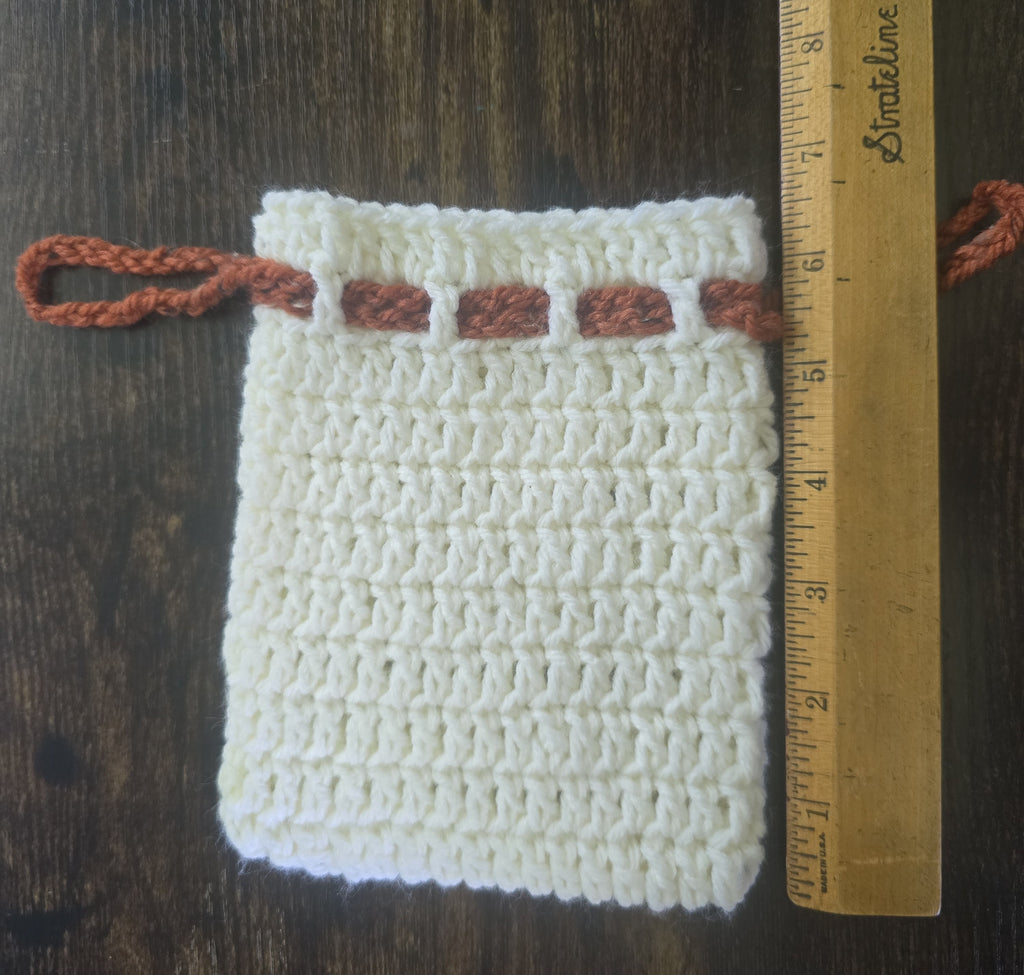 White Drawstring Pouch (Large)