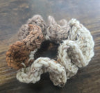 Multi Brown and Tan Large Scrunchies