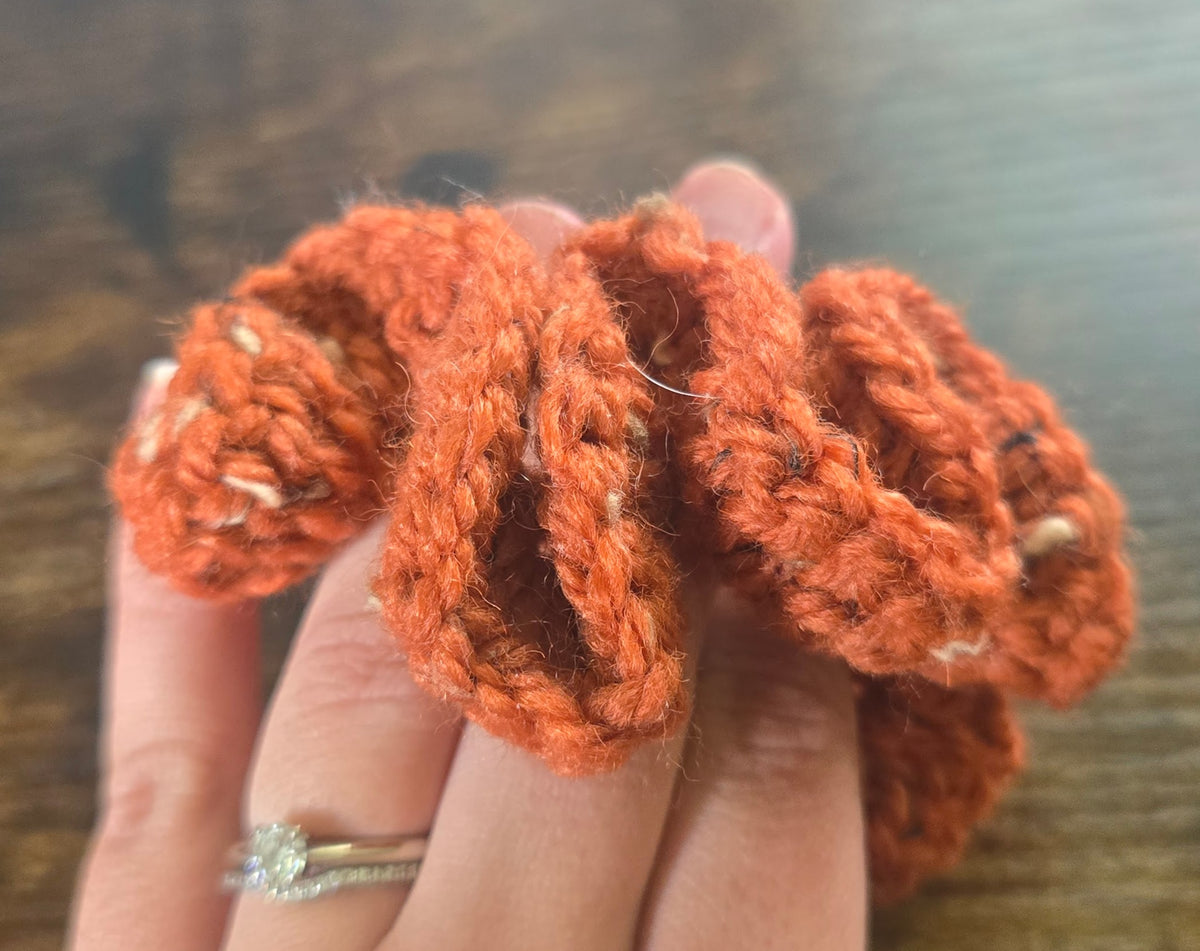 Rust Orange Mini Scrunchies