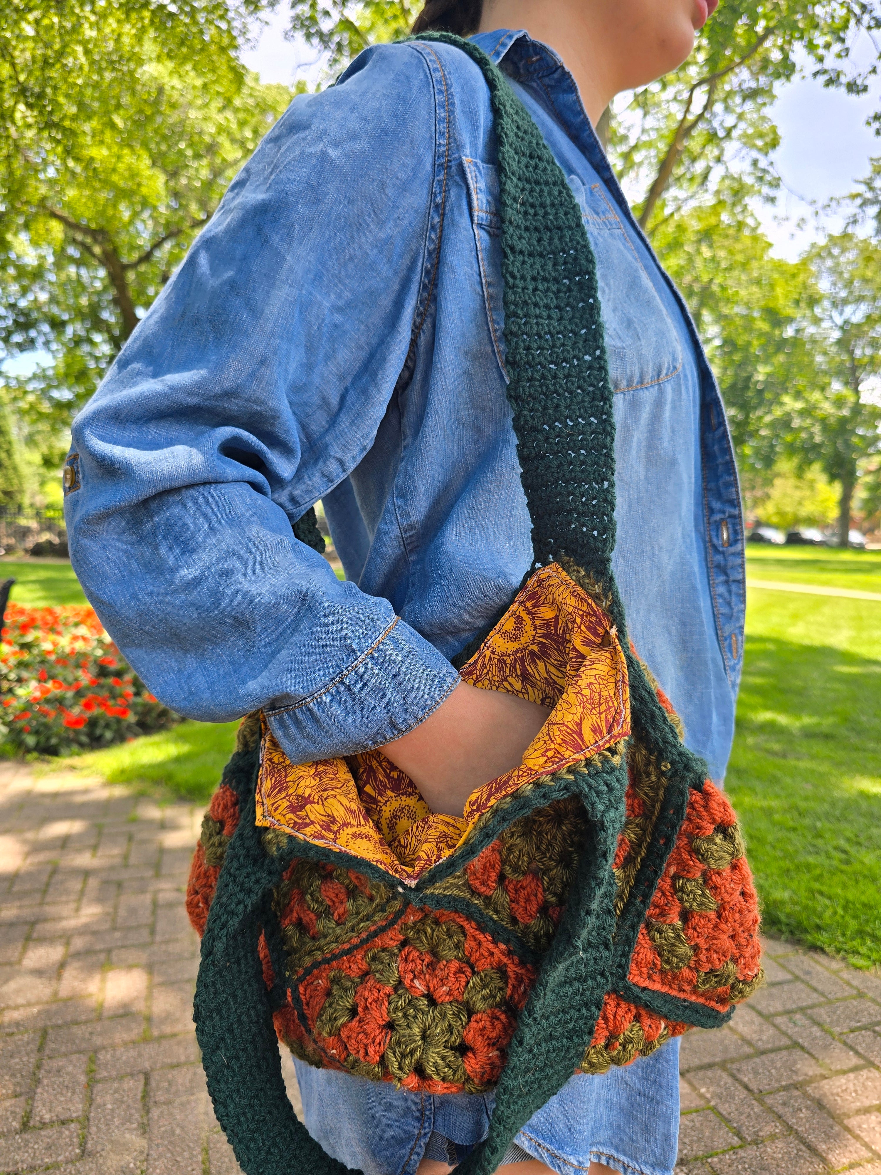 Lined Shoulder Bag