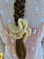 Cream Large Scrunchies