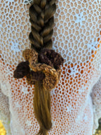 Multi Brown and Tan Large Scrunchies