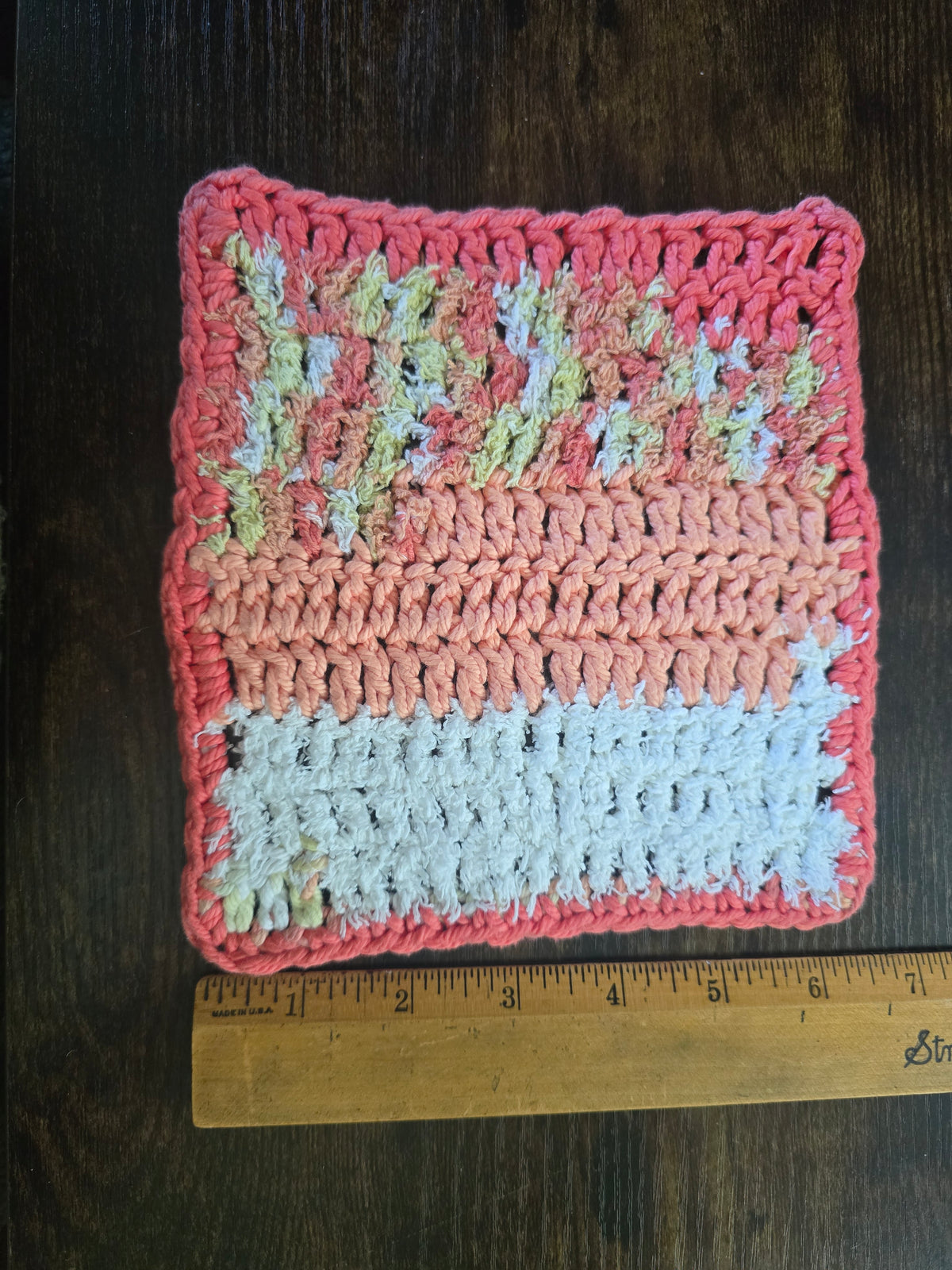 Peachy Dishcloth