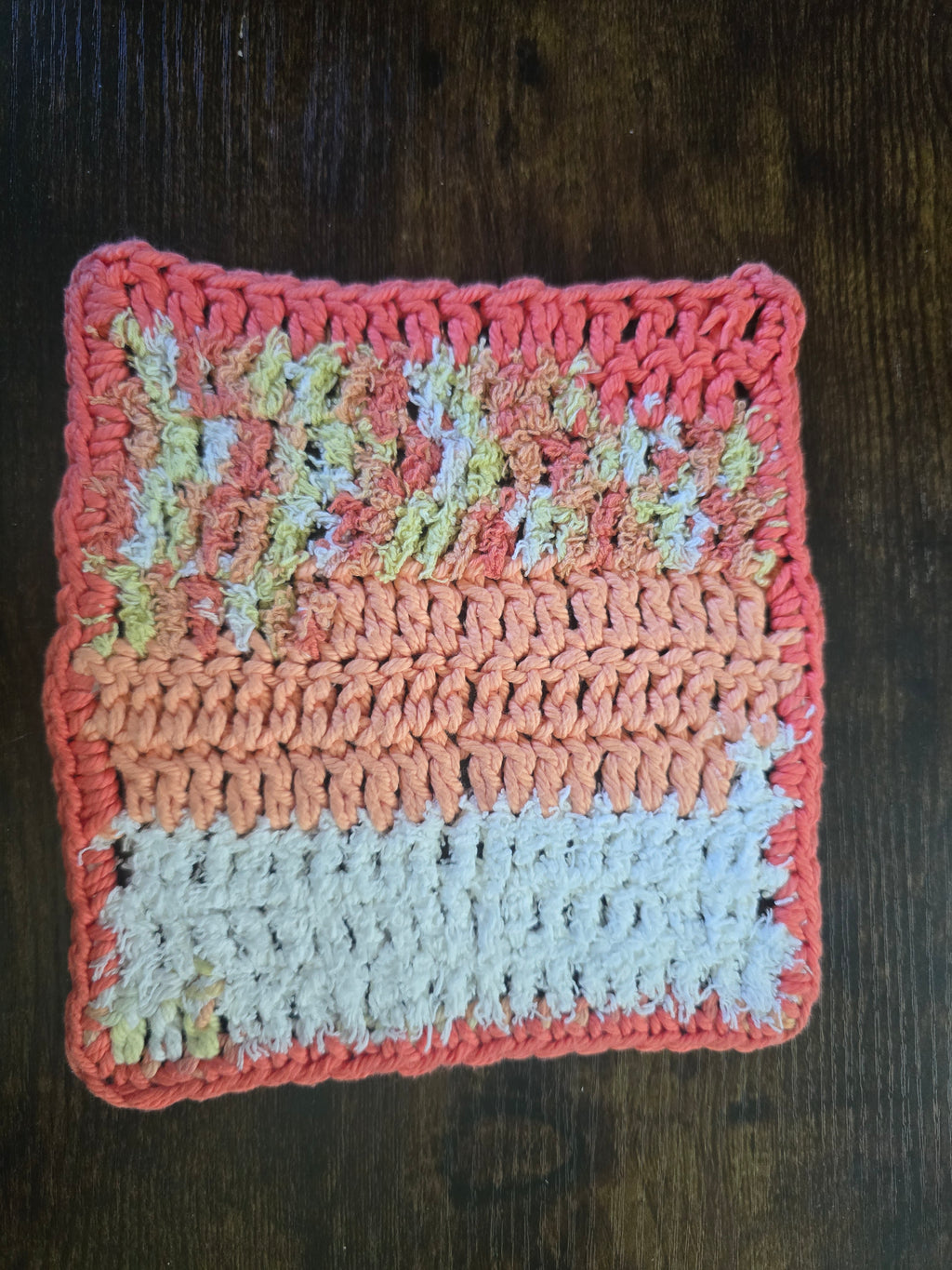 Peachy Dishcloth
